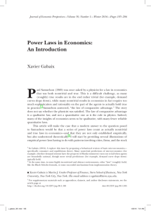 Power Laws in Economics: An Introduction