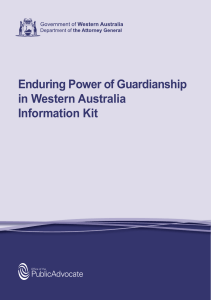 Enduring Power of Guardianship Information Kit