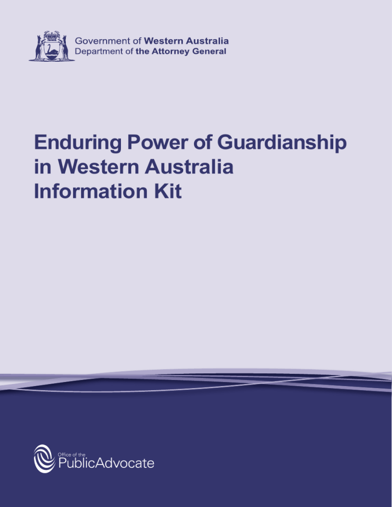Enduring Power Of Guardianship Information Kit