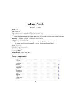 Package `PoweR`