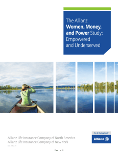 Women, Money, and Power Study - Allianz Life Insurance Company