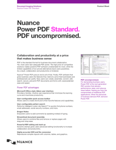Nuance Power PDF Standard. PDF uncompromised.