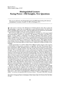 Distinguished Lecture: Facing Power—Old Insights, New Questions