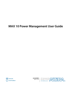 MAX 10 Power Management User Guide