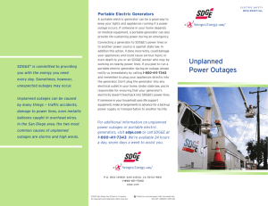 Unplanned Power Outages - San Diego Gas & Electric