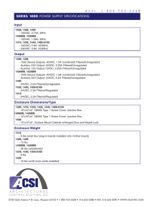 ACSI Power Supply - Architectural Control Systems