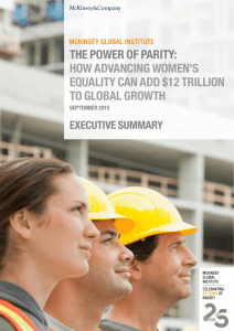 MGI Power of Parity Executive Summary