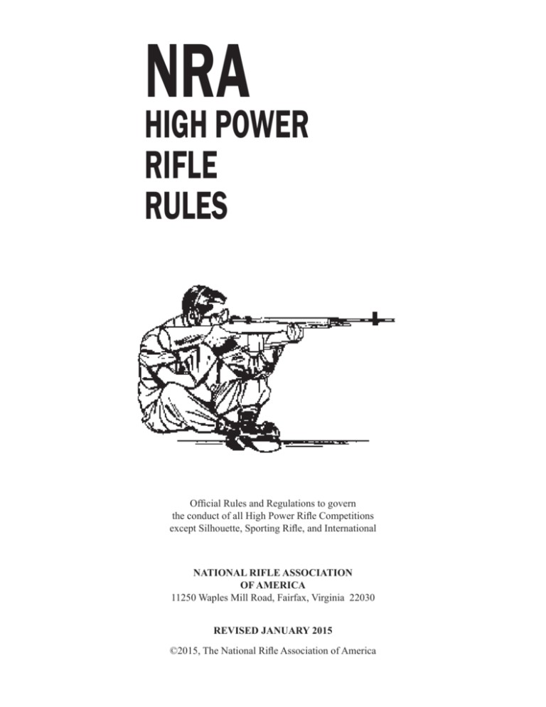 NRA High Power Rifle Rule Book