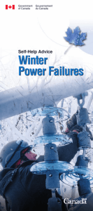 Winter Power Failures Winter Power Failures