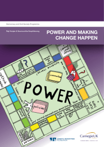 Power and Making Change haPPen