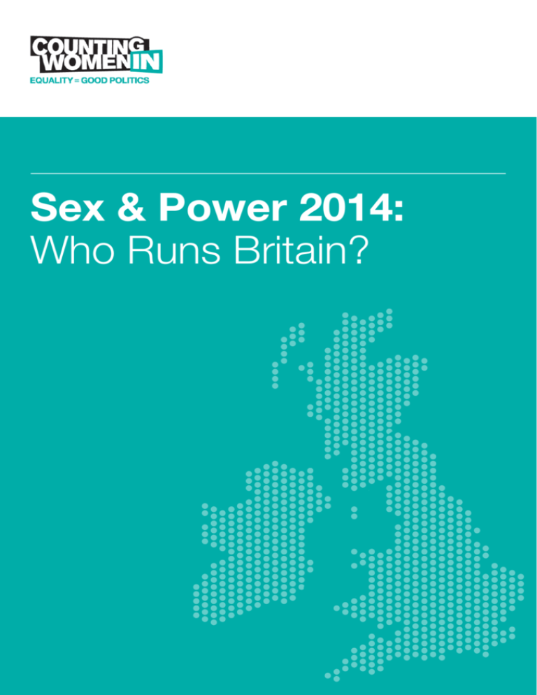 Sex And Power 2014 Who Runs Britain