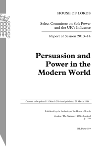 Persuasion and Power in the Modern World