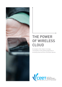 The Power of Wireless Cloud - Centre for Energy