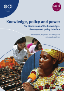 Knowledge, policy and power - Overseas Development Institute