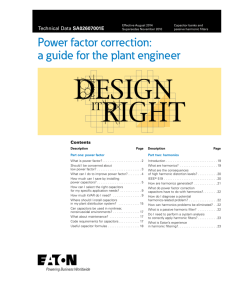 Power factor correction: a guide for the plant engineer