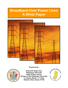 Broadband Over Power Lines A White Paper