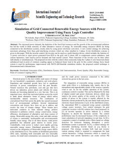 Simulation of Grid Connected Renewable Energy Sources