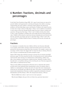 6 Number: fractions, decimals and percentages