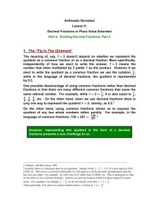 Division of Decimal Fractions Part 2