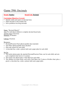 Game 3N6: Decimals