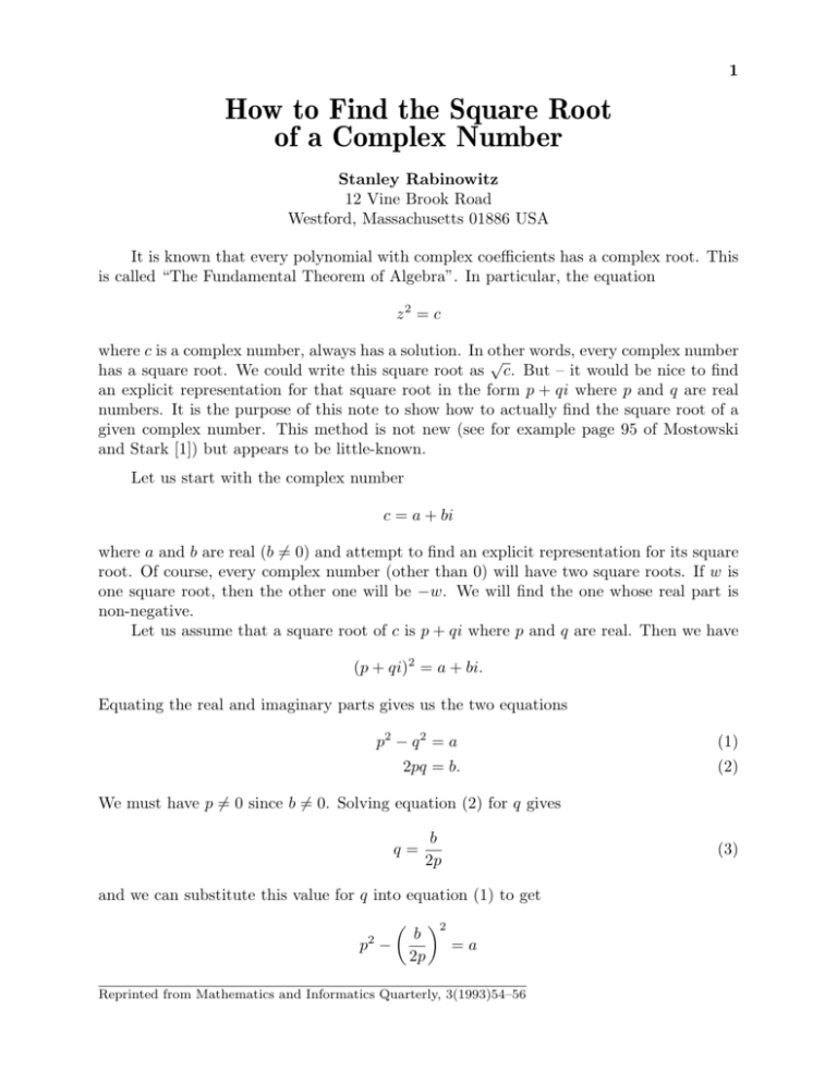 how-to-find-the-square-root-of-a-complex-number