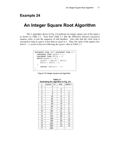 An Integer Square Root Algorithm