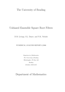 The University of Reading Unbiased Ensemble Square Root Filters