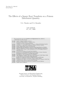 The Effects of a Square Root Transform on a Poisson Distributed