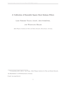 A Unification of Ensemble Square Root Kalman Filters Lars Nerger