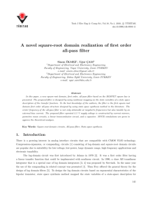 A novel square-root domain realization of first order all