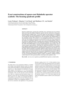 Exact constructions of square-root Helmholtz operator symbols: The