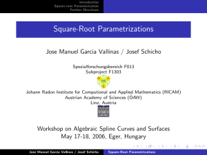 Square-Root Parametrizations