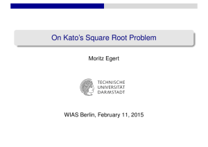 On Kato`s Square Root Problem