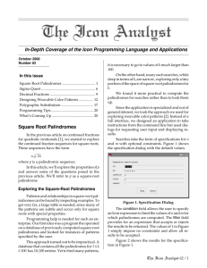 Square Root Palindromes In-Depth Coverage of the Icon