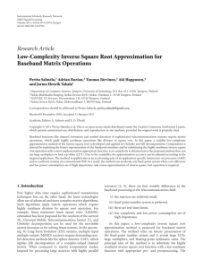 Research Article Low-Complexity Inverse Square Root