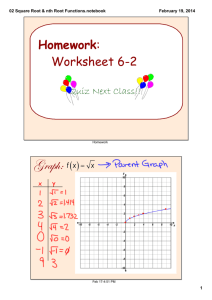 02 Square Root & nth Root Functions.notebook
