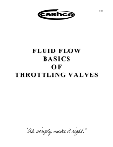 fluid flow basics of throttling valves