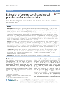 Estimation of country-specific and global prevalence of male