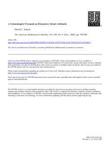 A Cohomological Viewpoint on Elementary School Arithmetic Daniel
