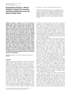 Developmental Changes in Mental Arithmetic