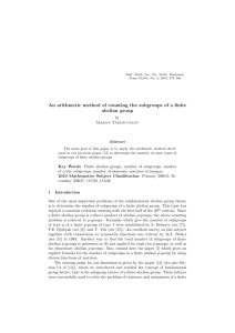 An arithmetic method of counting the subgroups of a finite abelian