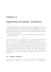Chapter 2 Algorithms for Integer Arithmetic
