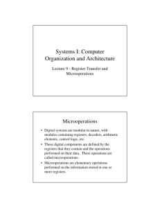 Systems I: Computer Organization and Architecture