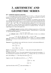 CHAP03 Arithmetic and Geometric Series