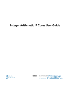 Integer Arithmetic IP Cores User Guide