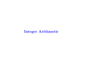 Integer Arithmetic - Rich Model Toolkit