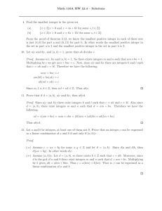 Math 110A HW §2.4 – Solutions 4. Find the smallest integer in the