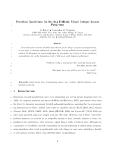 Practical Guidelines for Solving Difficult Mixed Integer