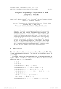 Integer Complexity: Experimental and Analytical Results