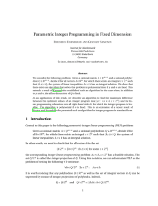 Parametric Integer Programming in Fixed Dimension